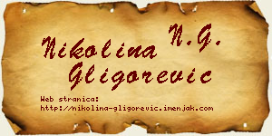 Nikolina Gligorević vizit kartica